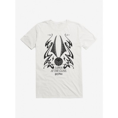 Harry Potter Snitch Open at Close Unisex T-Shirt - White
