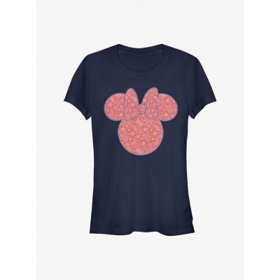 Disney Minnie Mouse Americana Paisley Lightweight T-Shirt for Girls - Blue