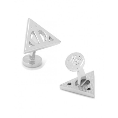 Harry Potter Deathly Hallows Symbol Men's Silver Plated Cufflinks