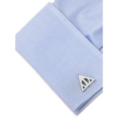 Harry Potter Deathly Hallows Symbol Men's Silver Plated Cufflinks