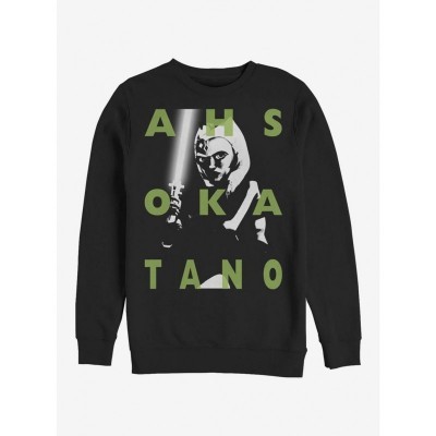 Star Wars Ahsoka Clone Wars Crewneck Sweatshirt - Black Men's