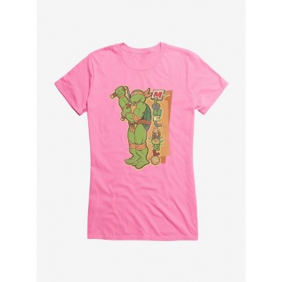 Teenage Mutant Ninja Turtles Girls Cotton T-Shirt - Michelangelo Design