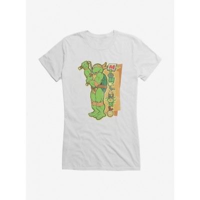 Teenage Mutant Ninja Turtles Girls Cotton T-Shirt - Michelangelo Design