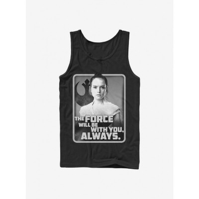 Star Wars Rey Skywalker Black Cotton Tank Top for Women