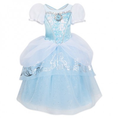 Cinderella Princess Costume for Girls with Glitter Gown and Brooch