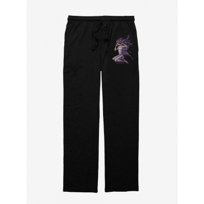 Trick Fairies Enchanted Black Purple Men's Pajama Pants