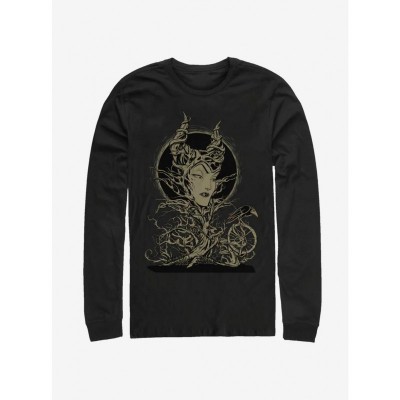 Maleficent Gift Long-Sleeve T-Shirt for Men - Black Cotton