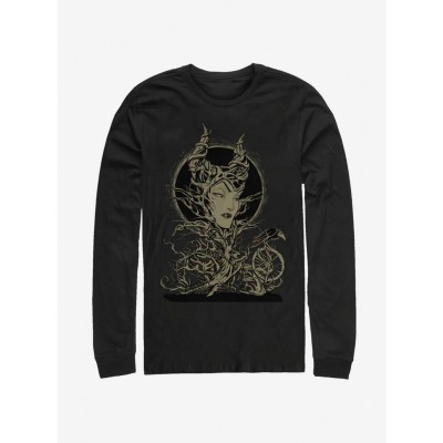 Maleficent Gift Long-Sleeve T-Shirt for Men - Black Cotton