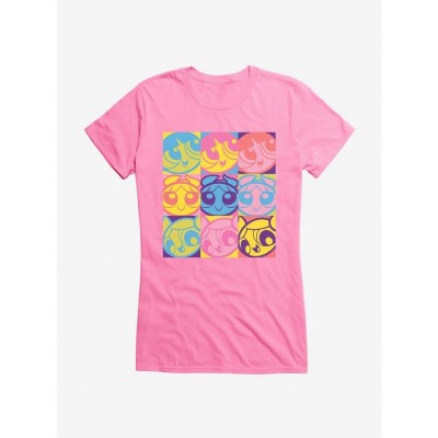 The Powerpuff Girls Cartoon Square Pose T-Shirt for Girls