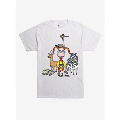Wild Thornberry's Animal Crew T-Shirt - Men's White Cotton