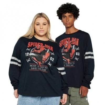 Spider-Man Long Sleeve Unisex Athletic Tee - Most Likely to Save the Day