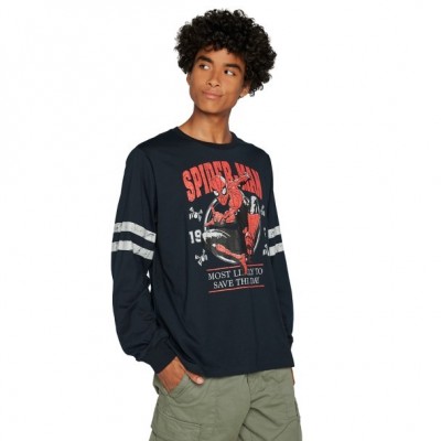 Spider-Man Long Sleeve Unisex Athletic Tee - Most Likely to Save the Day