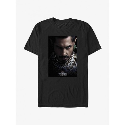 Marvel Wakanda Forever Namor Movie T-Shirt - Black Men's Lightweight Cotton