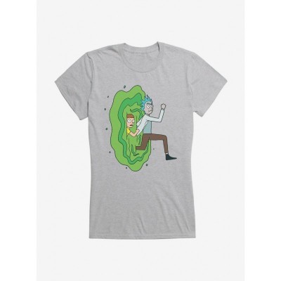 Rick and Morty Portal Run Graphic Tee for Girls
