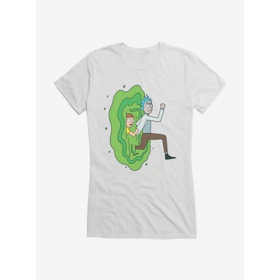 Rick and Morty Portal Run Graphic Tee for Girls