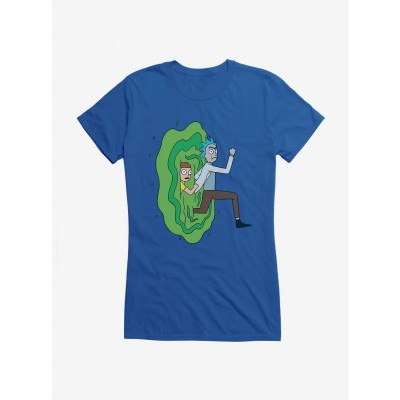 Rick and Morty Portal Run Graphic Tee for Girls