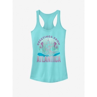 Disney Little Mermaid Atlantica Girls Cotton Tank Top - Blue