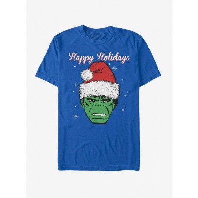 Marvel Hulk Holiday T-Shirt for Men - Blue Comfortable Cotton