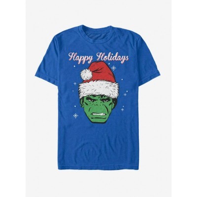 Marvel Hulk Holiday T-Shirt for Men - Blue Comfortable Cotton