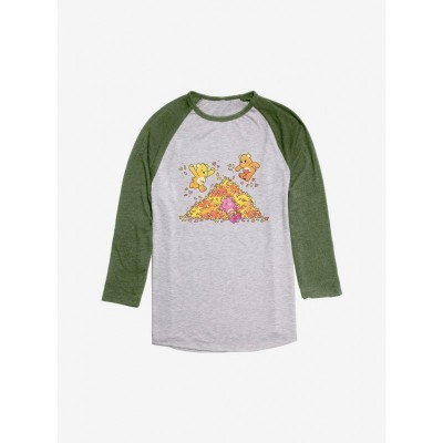 Care Bears Green Leaf Pile Raglan for Men