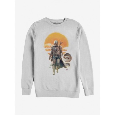 Mandalorian Child Casual Stroll Crewneck Sweatshirt - Men's White