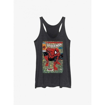 Marvel Girls Spider-Man Graphic Tank Top - Black