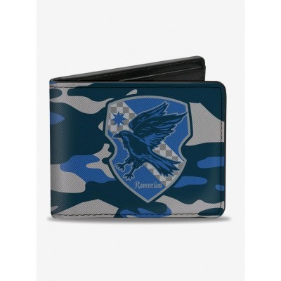 Harry Potter Ravenclaw Blue Premium Vegan Leather Bi-Fold Wallet for Men