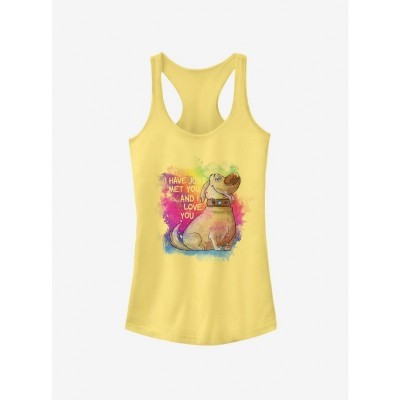 Disney Pixar Up Dug Watercolor Girls Tank Top - Yellow