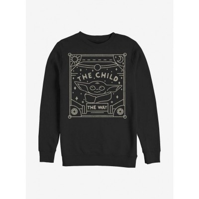 Mandalorian Child Tarot Crew Sweatshirt in Black for Men