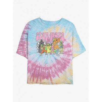 Star Wars Galaxy Fighters Tie Dye Crop Top for Girls - Multiple Colors