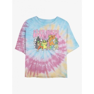 Star Wars Galaxy Fighters Tie Dye Crop Top for Girls - Multiple Colors