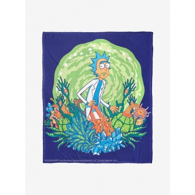 Rick & Morty Where Is Rick Throw Blanket