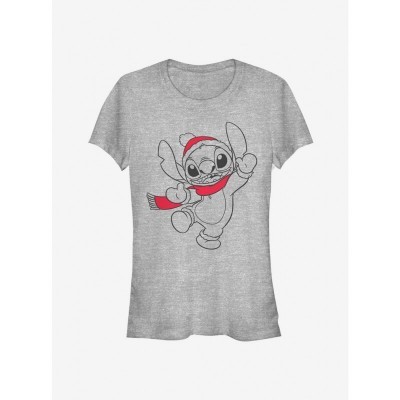 Disney Lilo & Stitch Grey Cartoon Print T-Shirt for Girls