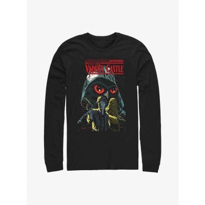 Star Wars Men's Comfortable Long-Sleeve T-Shirt - Han Solo Castle Design - Black
