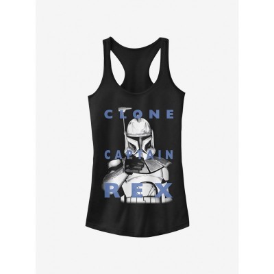 Star Wars The Clone Wars Black Rex Graphic Tank Top for Girls
