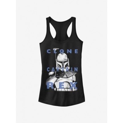 Star Wars The Clone Wars Black Rex Graphic Tank Top for Girls