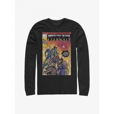 Marvel Eternals Classic Comic Art Long Sleeve T-Shirt - Black