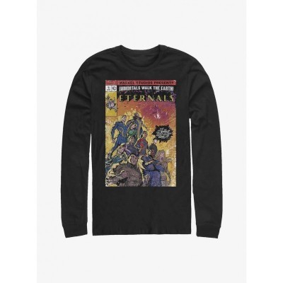Marvel Eternals Classic Comic Art Long Sleeve T-Shirt - Black