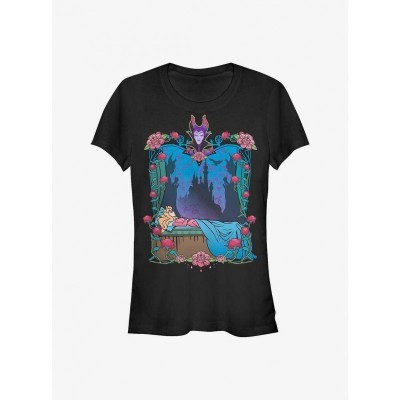 Disney Princess Aurora Comfortable Girls T-Shirt - Black
