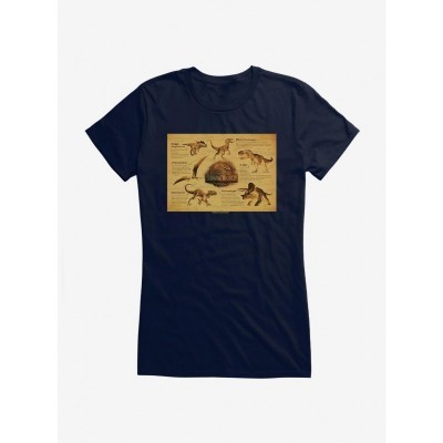 Jurassic World Dinosaurs Info Cotton Girls T-Shirt