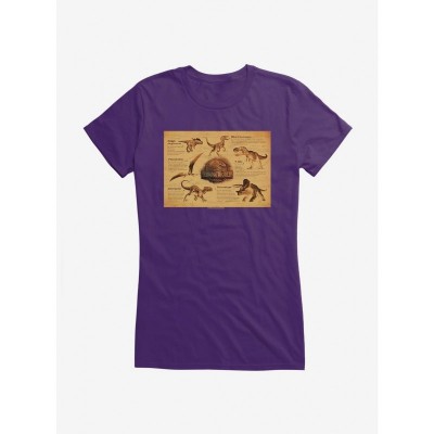 Jurassic World Dinosaurs Info Cotton Girls T-Shirt