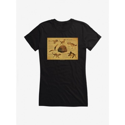 Jurassic World Dinosaurs Info Cotton Girls T-Shirt