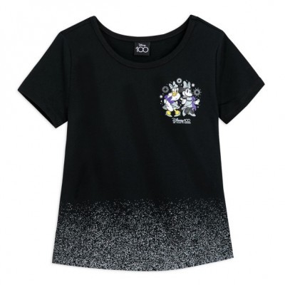 Disneyland Minnie Mouse & Daisy Duck Glittery 100th Anniversary Top for Girls