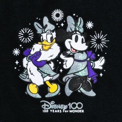 Disneyland Minnie Mouse & Daisy Duck Glittery 100th Anniversary Top for Girls