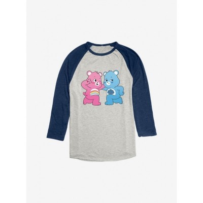 Care Bears Cheer and Grumpy Raglan T-Shirt - Lightweight Blue for Men