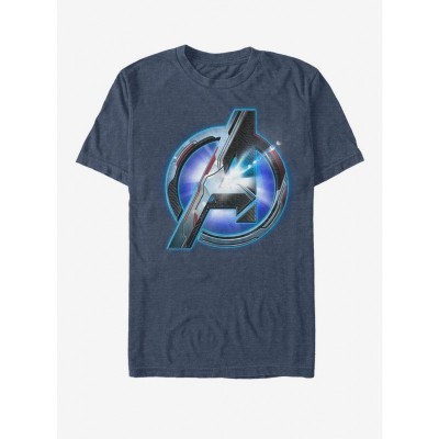 Marvel Endgame Heroes Tech Logo T-Shirt - Unisex Blue