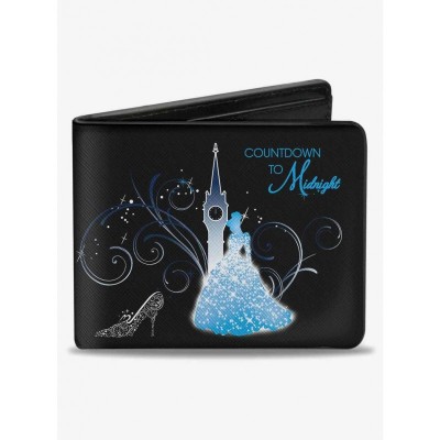 Disney Men's Premium Vegan Leather Cinderella Pumpkin Coach Bifold Wallet