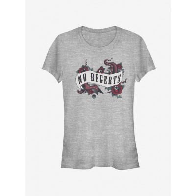 The Addams Family Girls T-Shirt - No Regrets in Grey