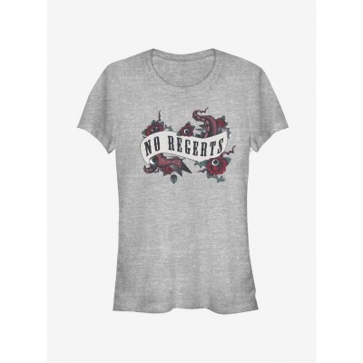 The Addams Family Girls T-Shirt - No Regrets in Grey