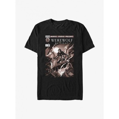 Marvel's Werewolf By Night T-Shirt - Men's Black Cotton Artwear